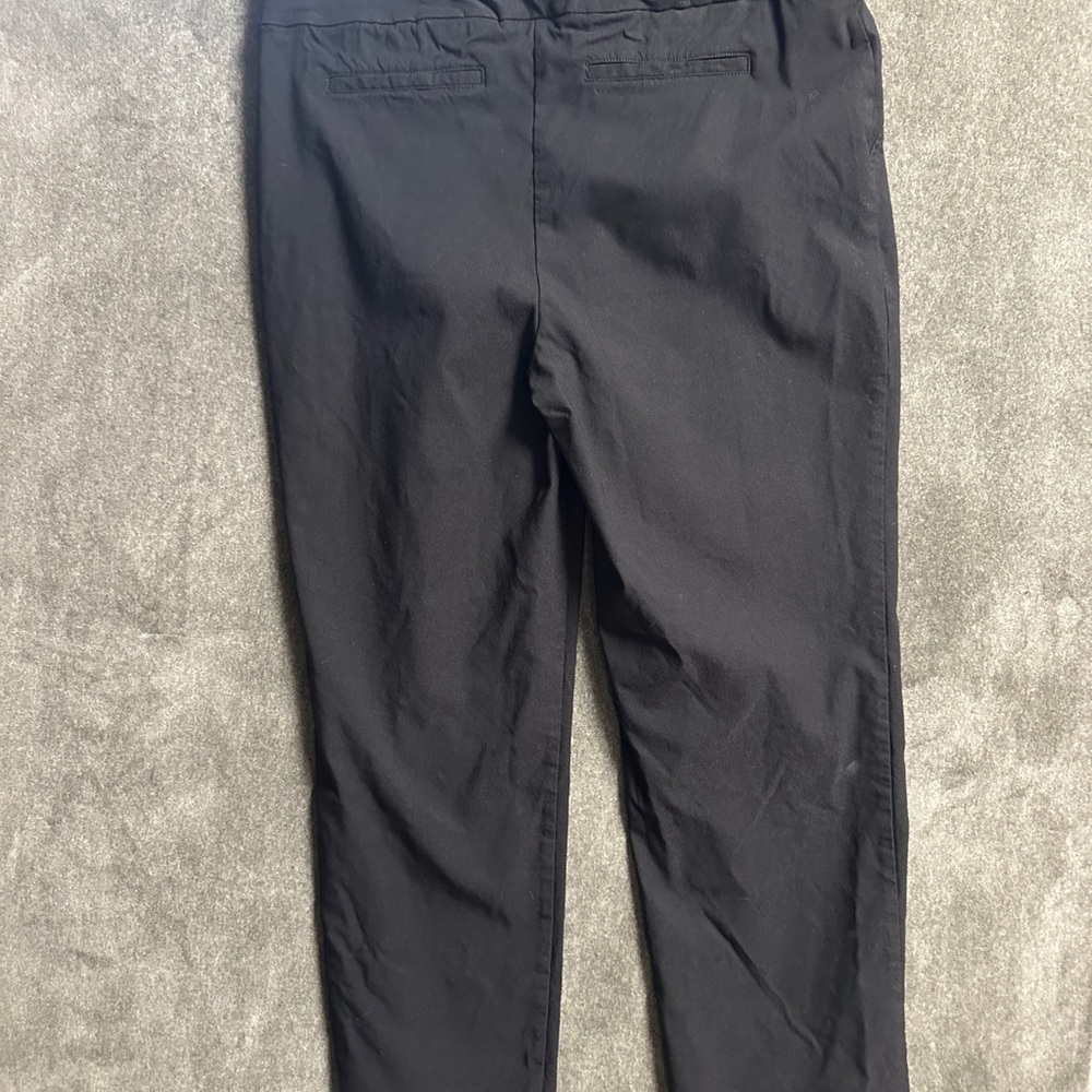Hilary Radley Black Pull On Dress Pants Size Large Stretch Career - Picture 3 of 3